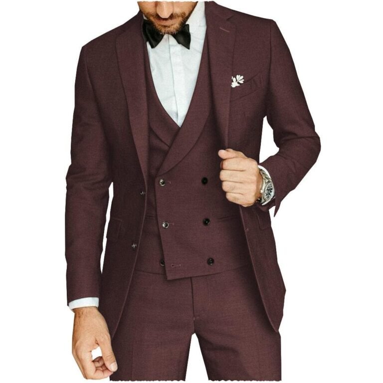 Ceehuteey Men’s 3 Pieces Notch Lapel Suits (Blazer+Vest+Pants)