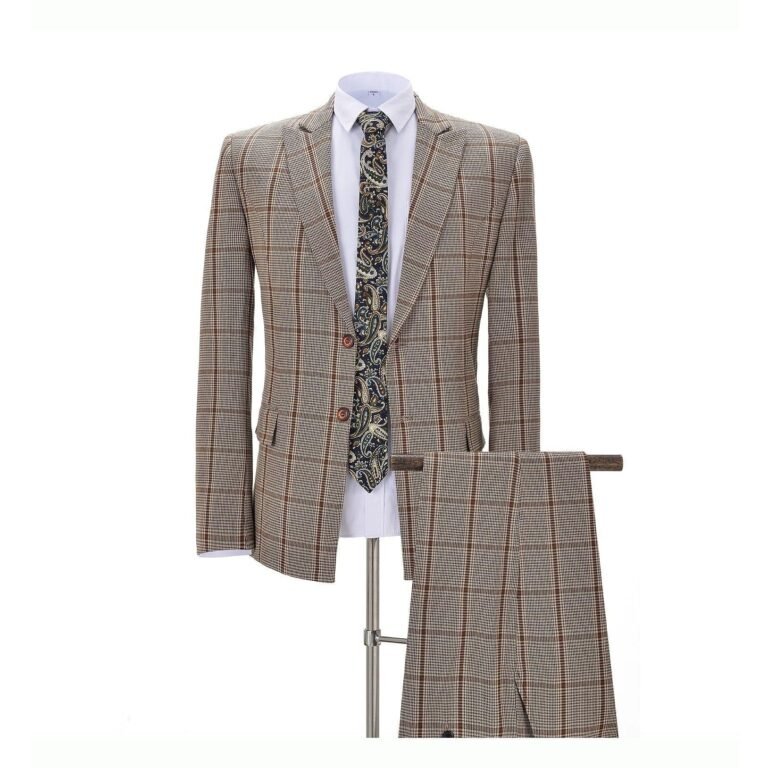 Ceehuteey Men’s Suits 2 Pieces Peak Lapel Suits (Blazer+Pant)