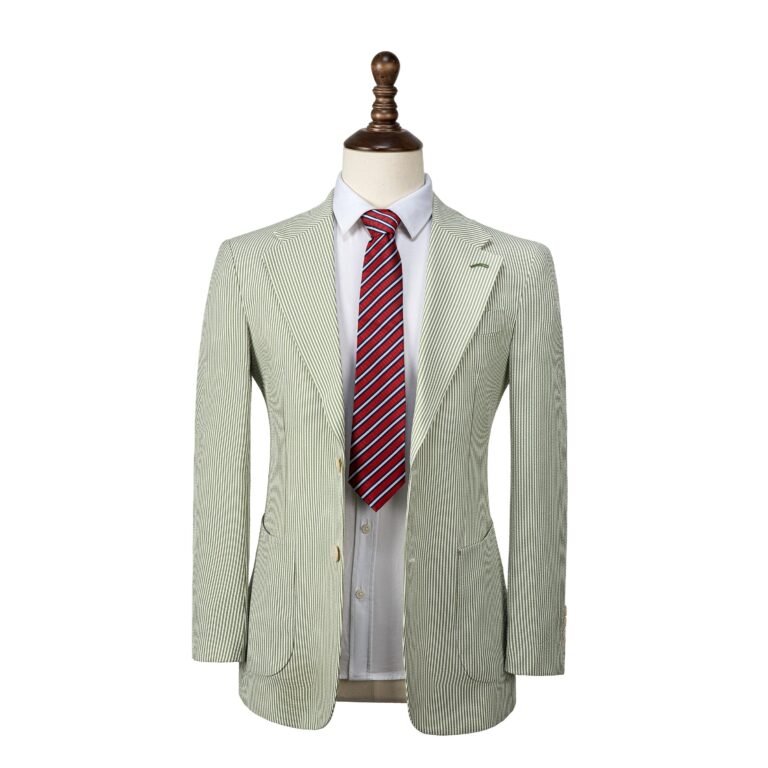 Ceehuteey Men’s Formal Striped 2 Pieces Notch Lapel Bussiness Suit Tuxedos (Blazer+Pants)