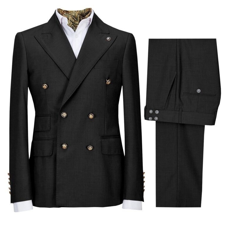 Ceehuteey Men’s Slim Fit Peak Lapel Casual 2 Piece Business Tuxedos (Blazer+Pants) – 42R