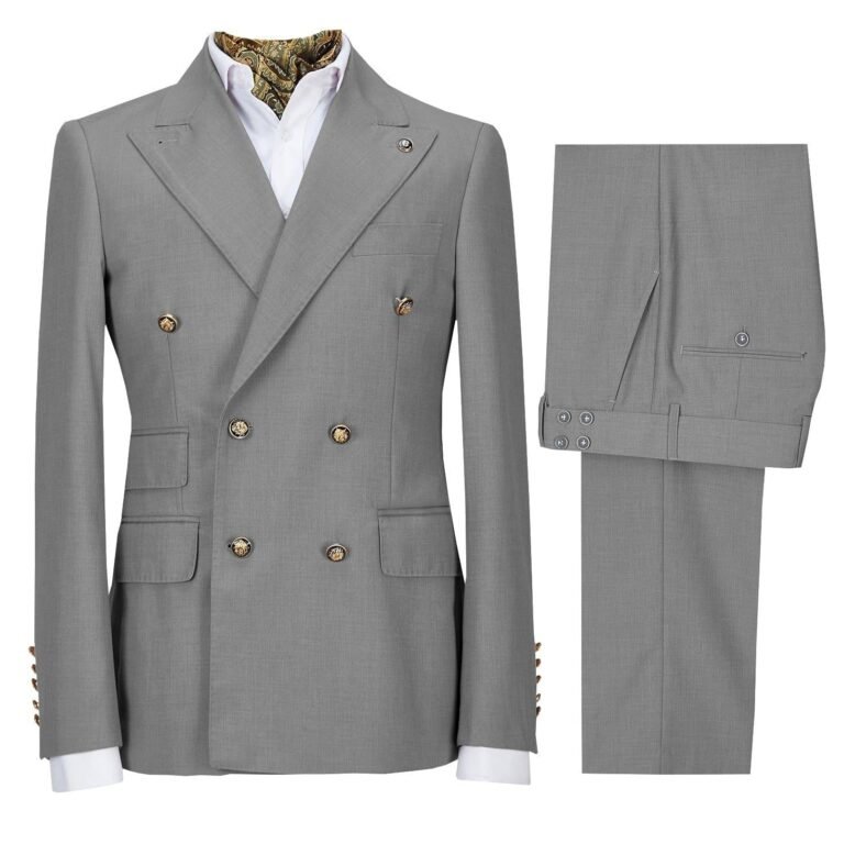 Ceehuteey Men’s Slim Fit Peak Lapel Casual 2 Piece Business Tuxedos (Blazer+Pants) – 42R