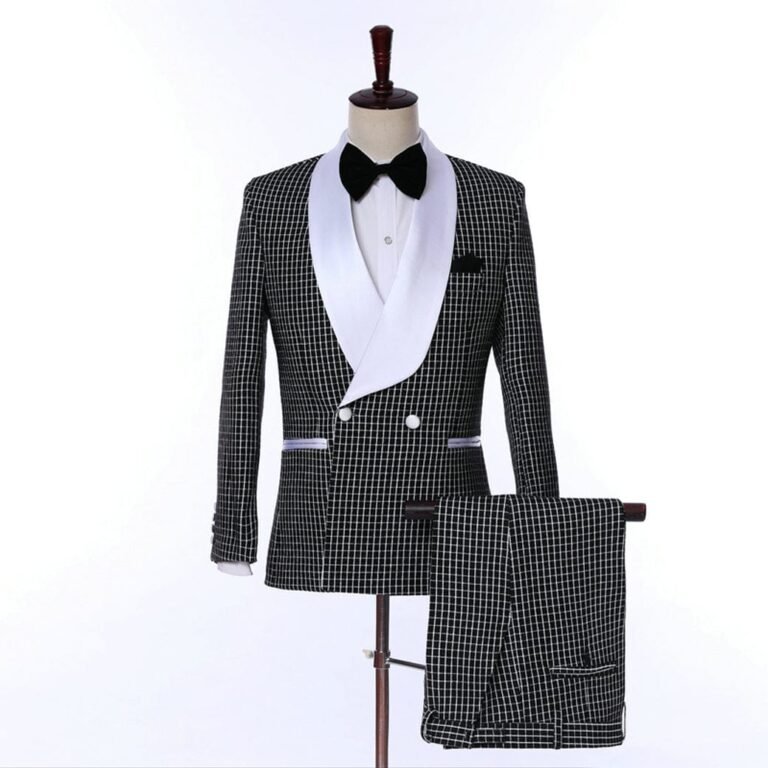 Ceehuteey Mens Suits Slim Fit 2 Piece Suits for Wedding Or Party – 42R / Black