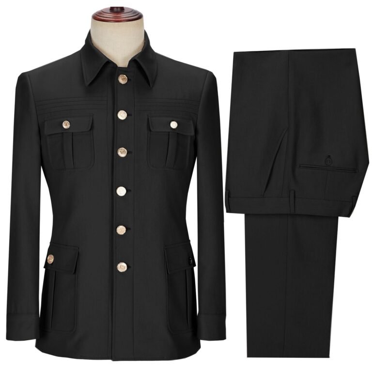 Ceehuteey Stylish Men’s 2 pieces Mens Suit Spread Collar Flat Tuxedos (Blazer+Pants)