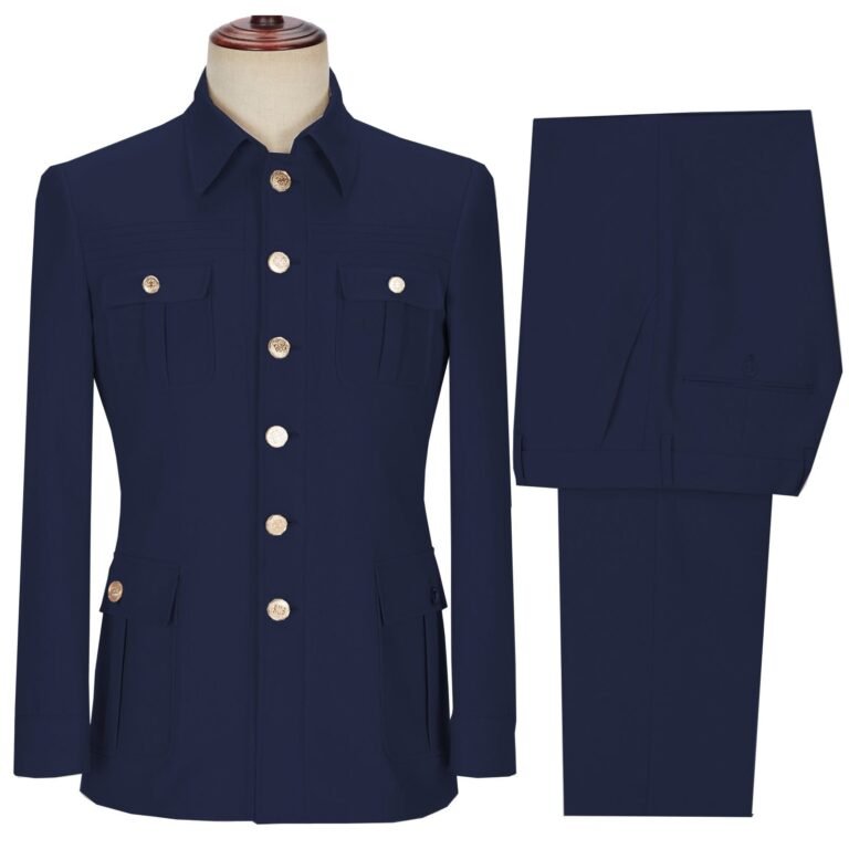 Ceehuteey Stylish Men’s 2 pieces Mens Suit Spread Collar Flat Tuxedos (Blazer+Pants)