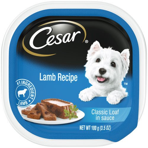 Cesar, Cesar Classic Loaf in Sauce Adult Wet Dog Food, Lamb, 24Each/3.5 Oz, 24 Pack