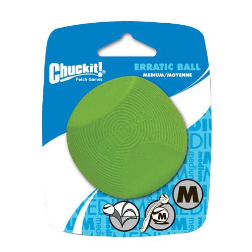 Chuckit!, Chuckit! Erratic Dog Toy Ball, Green, 1 Each/Medium