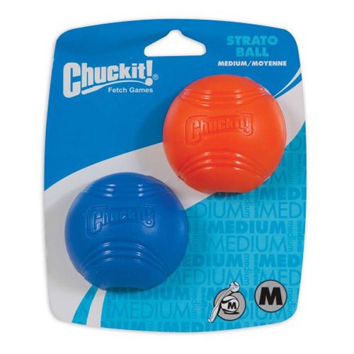 Chuckit!, Chuckit! Strato Ball Dog Toy, Blue/Orange, 1 Each/2 pk, Medium