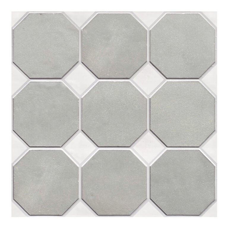3D Grey and White Geometric Peel and Stick Wall Tile