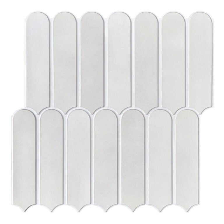 3D Mist Gray Fish Scale Peel and Stick Wall Tile