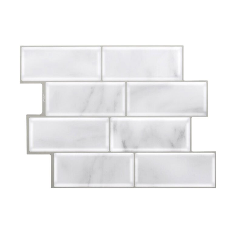 Carrara Metro Subway Peel and Stick Backsplash Tile