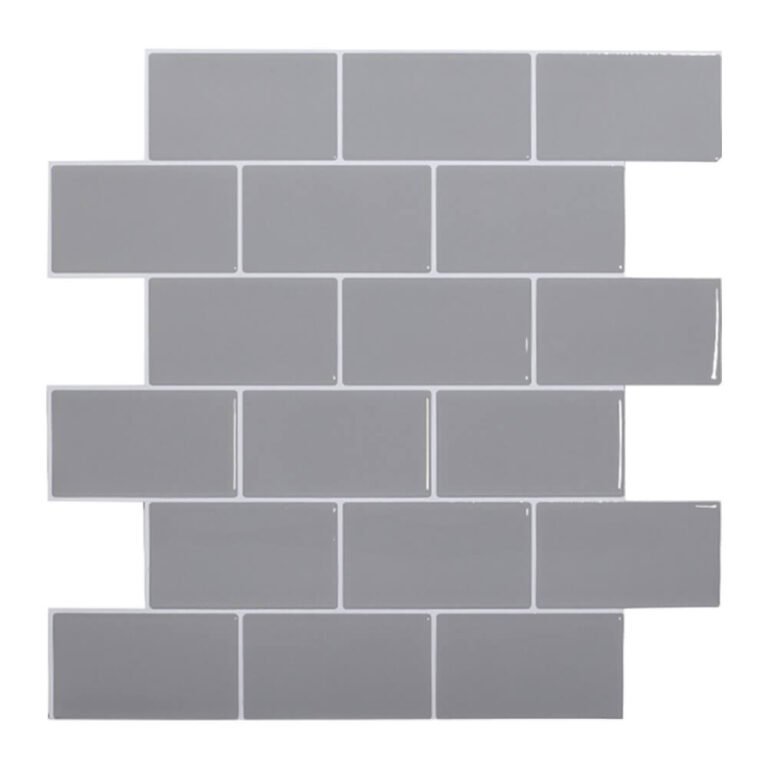 Gray Subway Backsplash Peel and Stick Tile