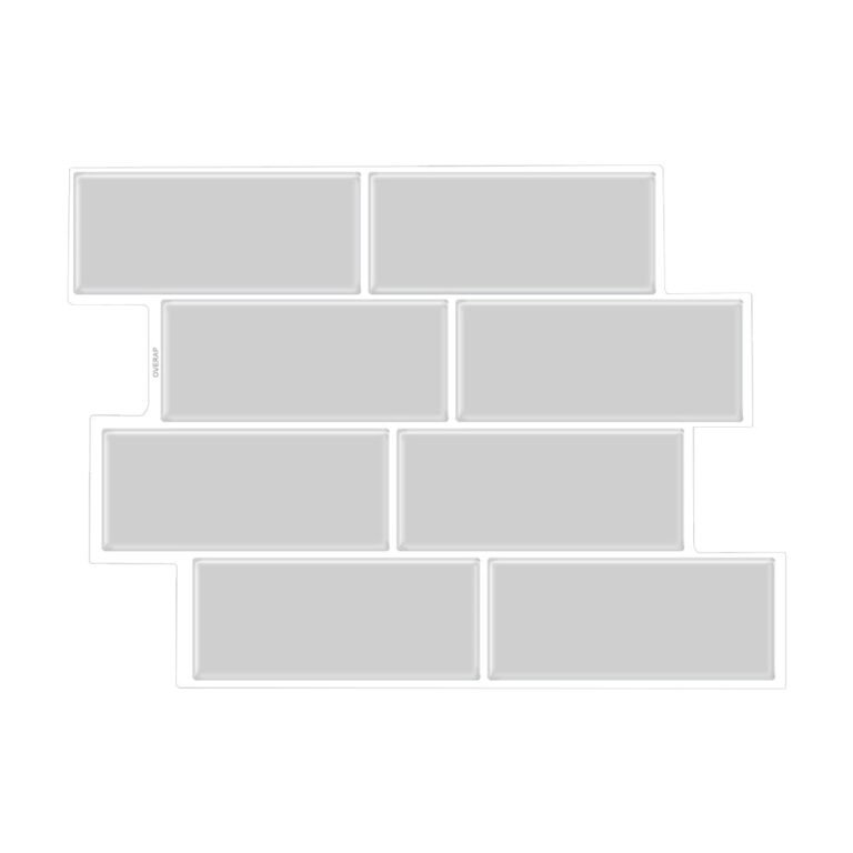 Light Grey Subway Peel and Stick Backsplash Tile