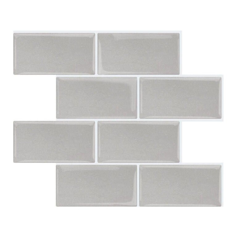 Silver Subway Peel and Stick Backsplash Tile