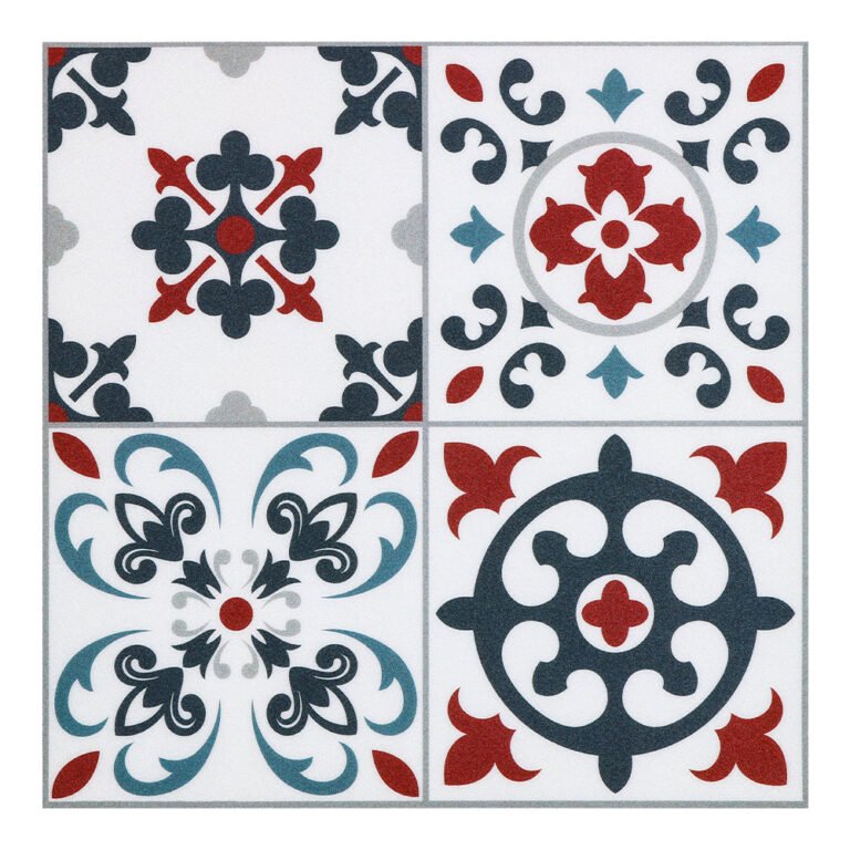 Square Spanish Peel and Stick Vinyl Floor Tile Sticker