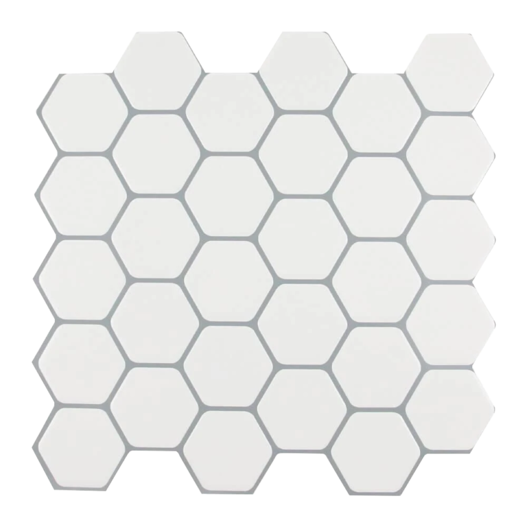 White Hexagon Backsplash Peel and Stick Tile