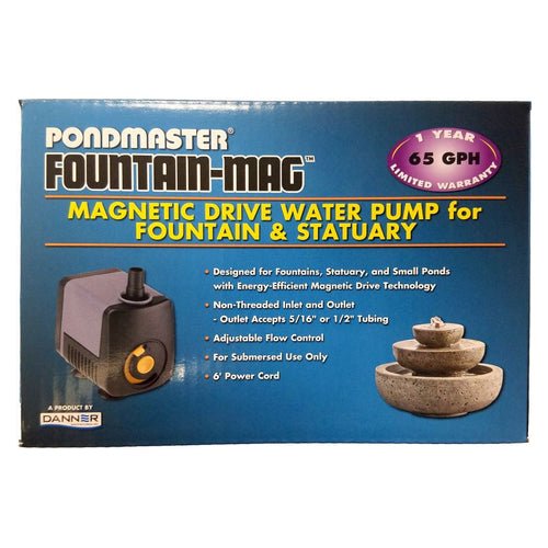 Danner, Pondmaster Pond-Mag Magnetic Drive Water Pump Black, Model .65 (65 GPH)