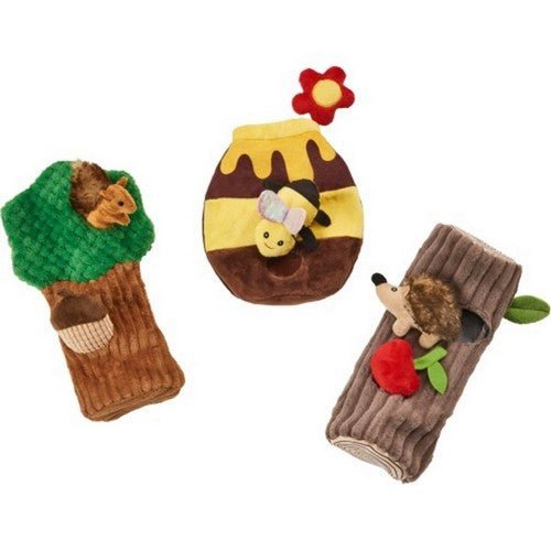 Doc and Phoebes, Crinkler Fabric Puzzle Dog Toy Assorted, 1 Count / 11 Inches
