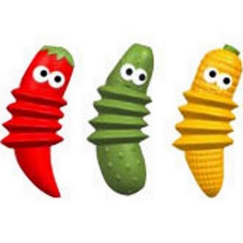 Doc and Phoebes, Latex Foods Dog Toy Assorted, 1 Count / 8 Inches