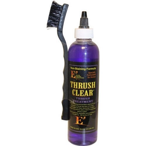 E3 Elite Equine Evolution, E3 Thrush Clear With Brush, 8 Oz