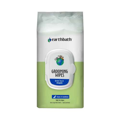 Earthbath, Grooming Wipes Green Tea & Awapuhi, 100 Count