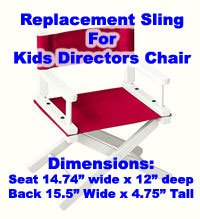 Gold Medal Kids Directors Chair Replacement Canvas Set