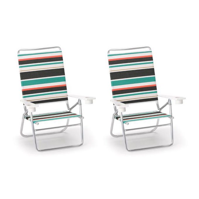 High Boy Beach Chair with MGP Arms and Cupholders – Set of 2