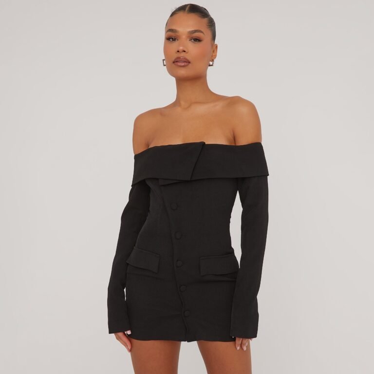 Bardot Tailored Detail Blazer Dress In Black, Women’s Size US 6