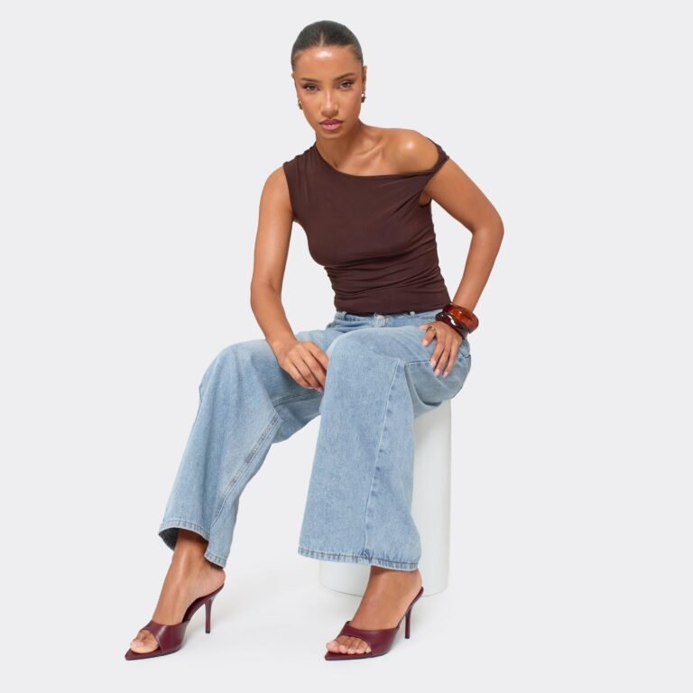 Robin Pointed Peep Toe Stiletto Heeled Mule In Burgundy Faux Leather, Women’s Size US