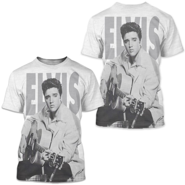 Elvis Presley – Play Me A Song – All-over Front Print Sports Fabric Adult T-shirt