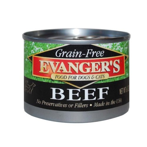 Evangers, Evanger’s Grain-Free Wet Dog & Cat Food, Beef, 24Each/6 Oz, 24 Pack (Count of