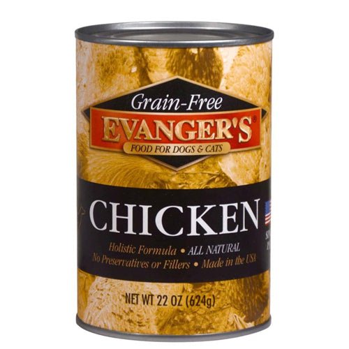 Evangers, Evanger’s Grain-Free Wet Dog & Cat Food, Chicken, 12Each/20.2 Oz, 12 Pack