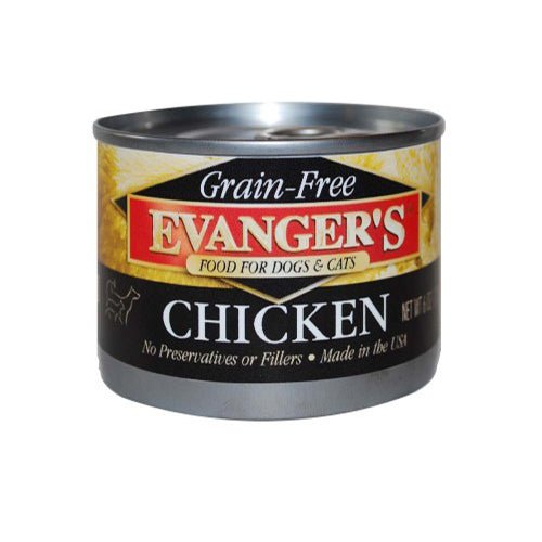 Evangers, Evanger’s Grain-Free Wet Dog & Cat Food, Chicken, 24Each/6 Oz, 24 Pack (Count