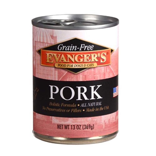 Evangers, Evanger’s Grain-Free Wet Dog & Cat Food, Pork, 12Each/12.8 Oz, 12 Pack (Count