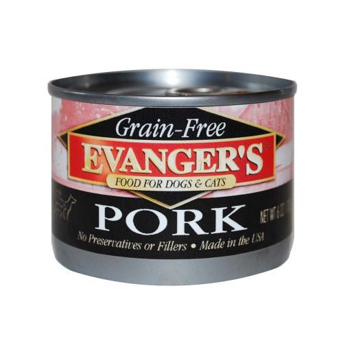 Evangers, Evanger’s Grain-Free Wet Dog & Cat Food, Pork, 24Each/6 Oz, 24 Pack (Count of