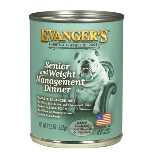Evangers, Evanger’s Heritage Classic Senior/Weight Management Wet Dog Food, Chicken