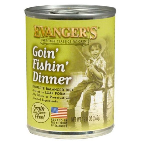 Evangers, Evanger’s Heritage Classic Wet Cat Food, Goin’ Fishin / 12.8 Oz (Count of 12)