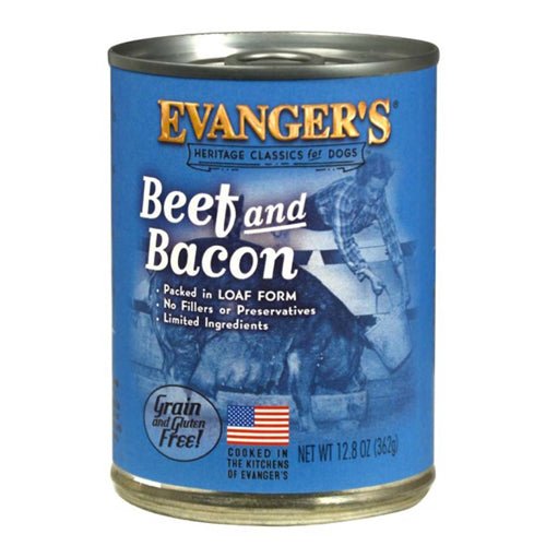 Evangers, Evanger’s Heritage Classic Wet Dog Food, Beef & Bacon / 12.8 Oz (Count of 12)