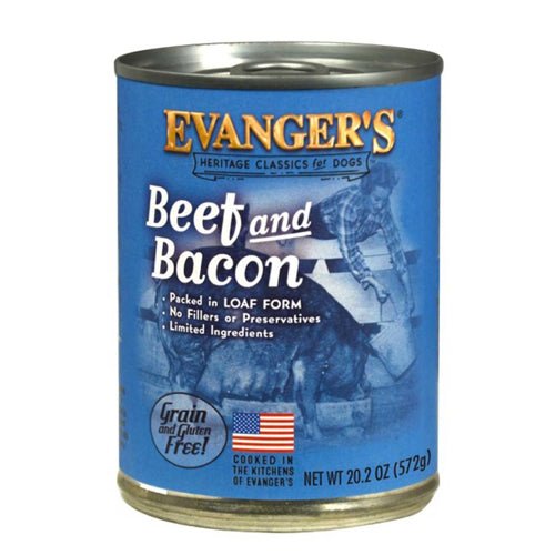 Evangers, Evanger’s Heritage Classic Wet Dog Food, Beef & Bacon, 12Each/20.2 Oz, 12 Pack