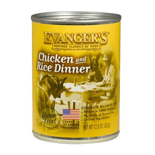 Evangers, Evanger’s Heritage Classic Wet Dog Food, Chicken & Rice, 12Each/12.8 Oz, 12