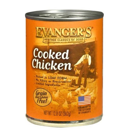 Evangers, Evanger’s Heritage Classic Wet Dog Food, Cooked Chicken, 12Each/12.8 Oz (Count