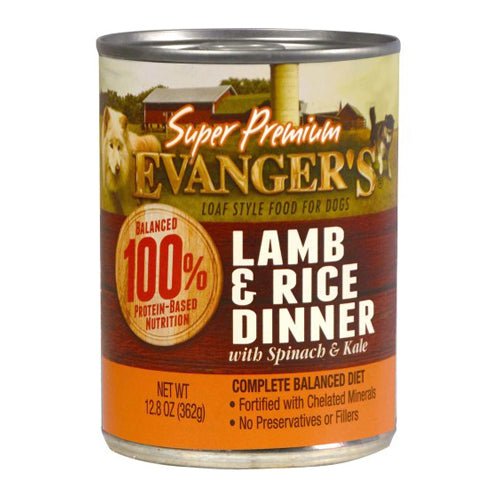 Evangers, Evanger’s Super Premium Wet Dog Food, Lamb & Rice, 12Each/12.8 Oz, 12 Pack