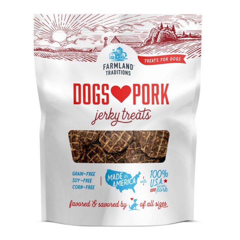 Farmland Traditions, Farmland Traditions Dogs Love Pork Jerky Dog Treats, 13.5 Ounces