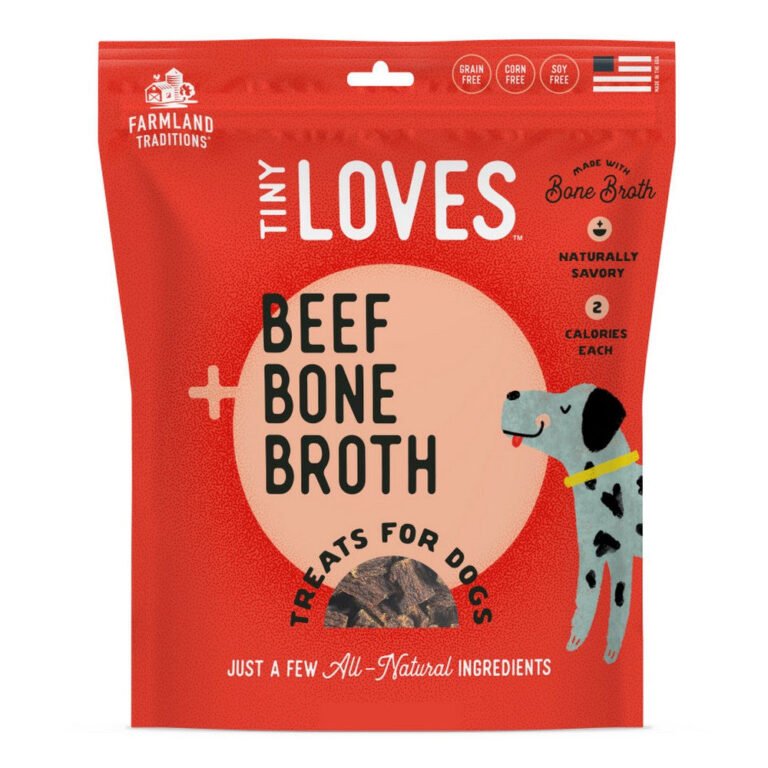 Farmland Traditions, Farmland Traditions Tiny Loves Beef w/Bone Broth Dog Treats, 12