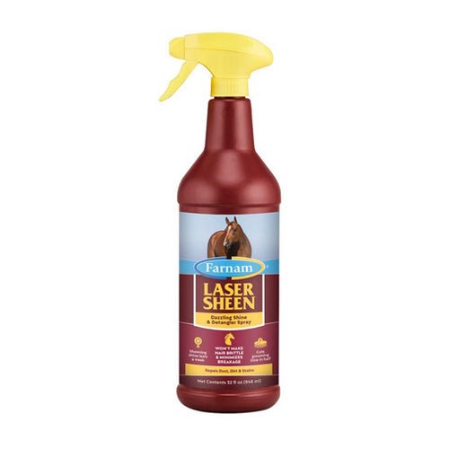 Farnam, Laser Sheen Dazzling Shine and Detangler Spray, 32 Oz