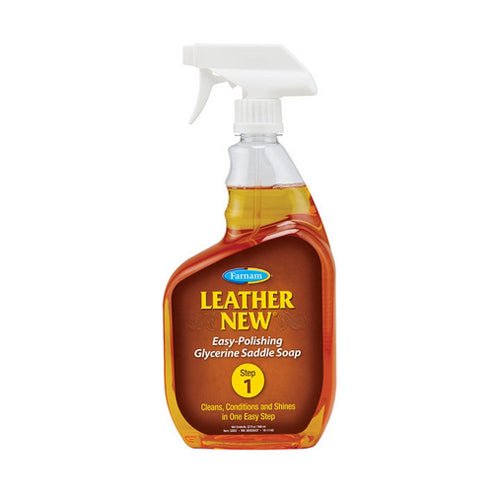 Farnam, Leather New Easy-Polishing Liquid Glycerine Saddle Soap, 32 Oz