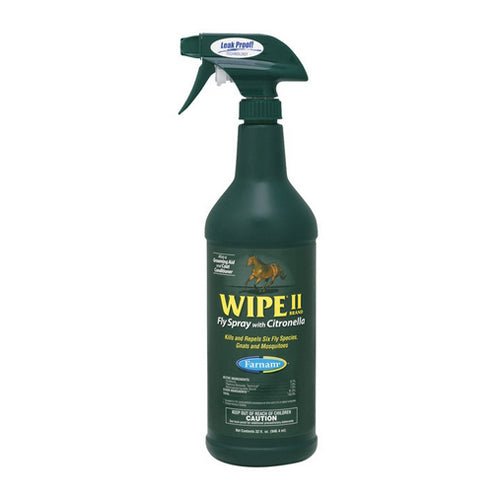 Farnam, Wipe II Citronella Fly Spray for Horses, 32 Oz