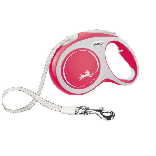 Flexi, Flexi New Comfort Retractable Tape Dog Leash, Red, 1 Each/16 ft, LG, Up To 132 lb