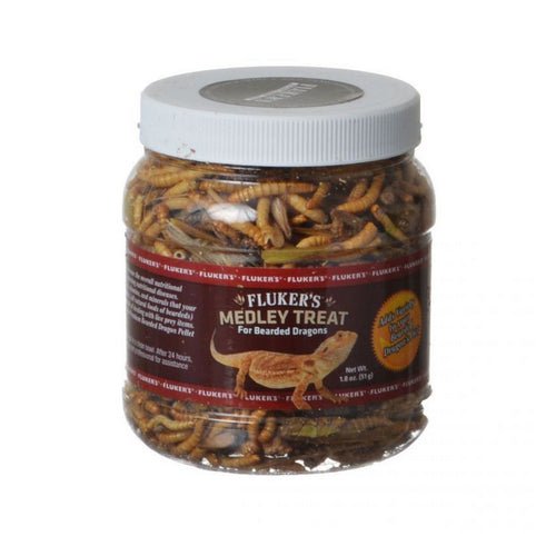 Flukers, Medley Treat for Bearded Dragons, 1.8 oz