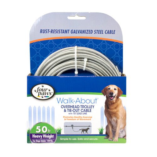 Four Paws, Four Paws Heavy Weight Trolley Exerciser, Silver, 1 Each/50 ft