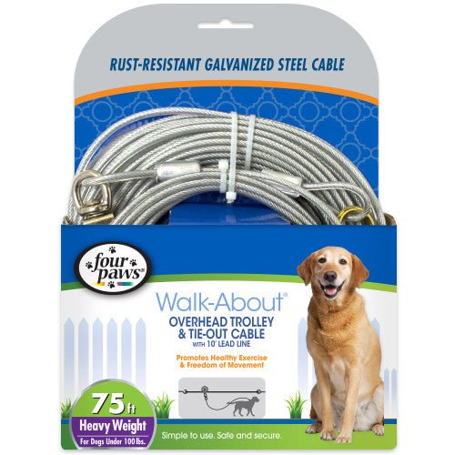Four Paws, Four Paws Heavy Weight Trolley Exerciser, Silver, 1 Each/75 ft